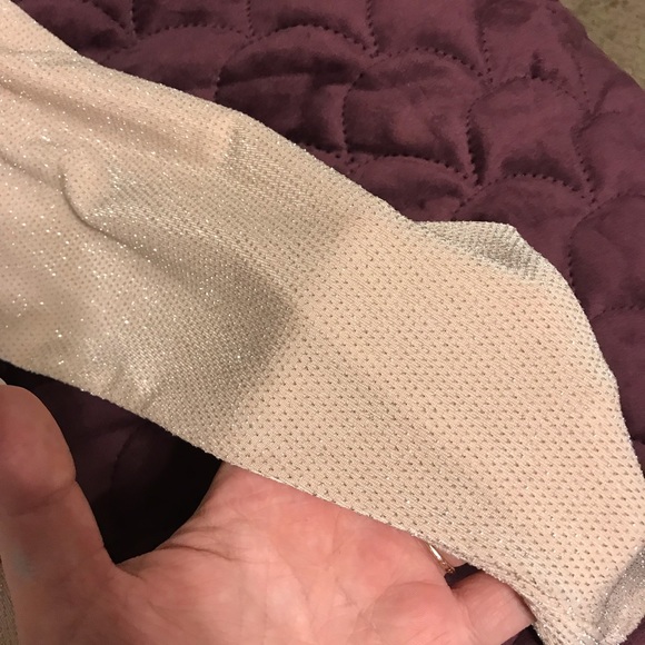 Blush pink Calvin Klein glittery asymmetrical top - Picture 3 of 3